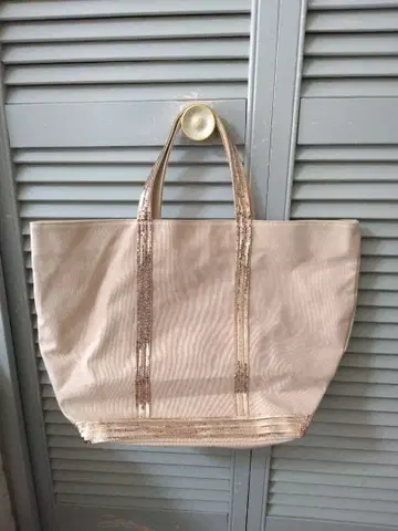 새상품급 vanessabruno 바네사브루노 스팽글 토트백 핑크