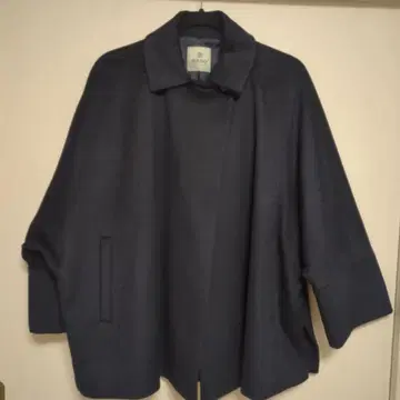 nano universe 네이비 판초 스타일 자켓