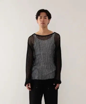 베이퍼라이즈 빔즈 메쉬 니트 블랙 M 사이즈