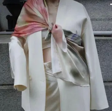 amerivintage SMOKE FLOWER SCARF JACKET