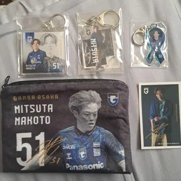 미츠다 마코토 선수 25 오사카 아크릴 키링 미니 파우치 포토 카드 세트