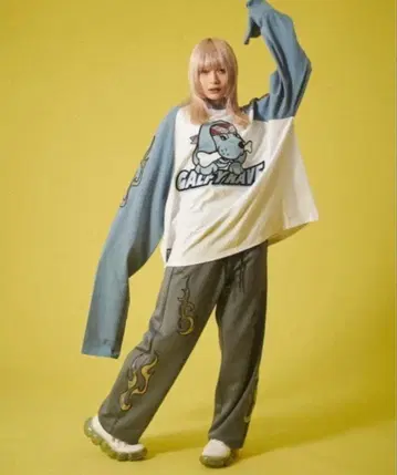 GALFY 치머 긴팔 롱 티셔츠