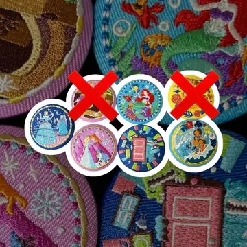 디즈니 자수 캔뱃지 5종 세트