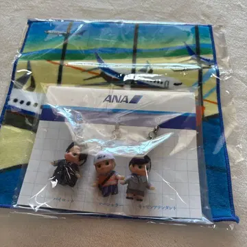 ANA 캐릭터 스트랩 세트 핸드 타월 포함