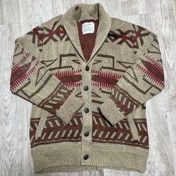 BAYFLOW 베이플로우 네이티브 무늬 콘초 버튼 면 니트 사이즈 4