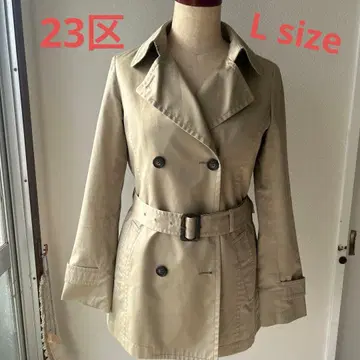 23구 40 사이즈 베이지 더블 브레스트 트렌치코트