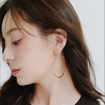 anuans 빅 후프 귀걸이 골드