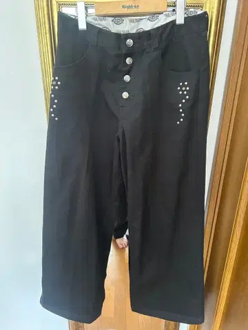 Dickies BADWAY 블랙 와이드 팬츠