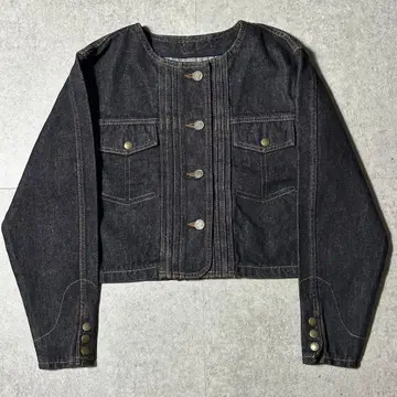 거의 미사용 마리떼 프랑소와 저버 데님 자켓 짧은 기장 다크 네이비