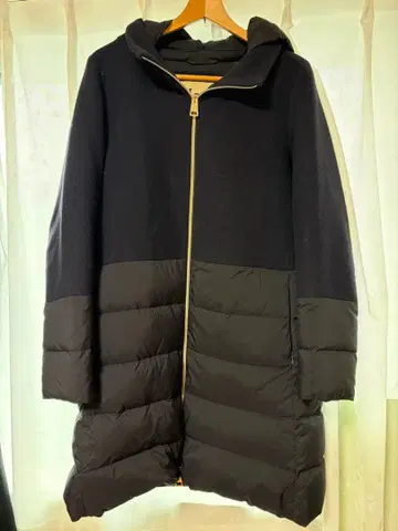레어 빅 사이즈 HERNO 울 절개 다운 코트 사이즈 46 21AW