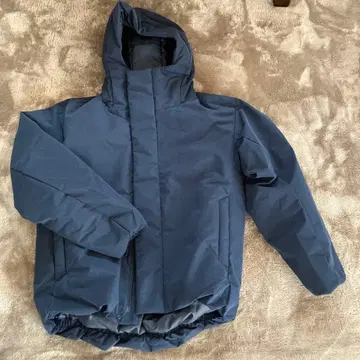 후드 자켓 (무인양품) 방풍, 발수, 충전솜 남성용 S 다크 네이비