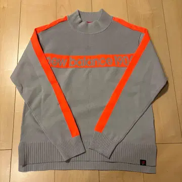 뉴발란스 스웨터 그레이/오렌지