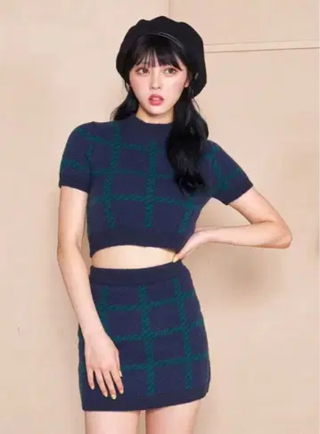 새상품 Darich 다리치 가을 체크 니트 셋업 택 포함 새상품