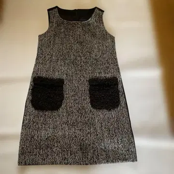 갤러리 비스콘티 슬리브리스 트위드 원피스,