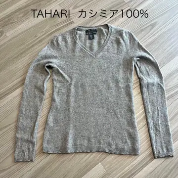 TAHARI 캐시미어 100% V넥 스웨터 M 사이즈