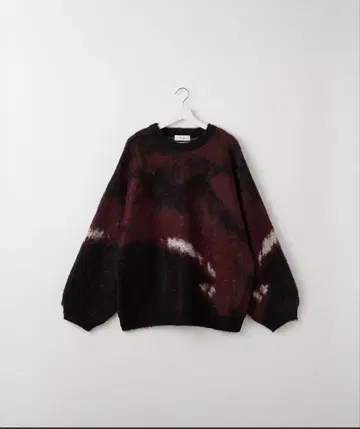 루즈 실루엣 추상적인 재기 니트