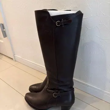 다크 브라운 롱 부츠 하이힐