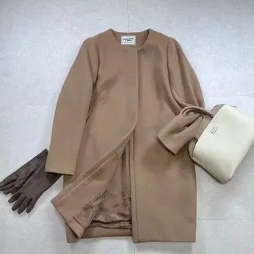 Deuxieme Classe 노카라 코트 카멜 사이즈 38