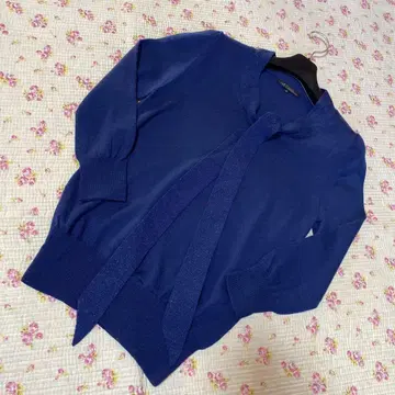 23구 보타이 리본 다크 네이비 계열 38 티셔츠 상의 울 100 DMW