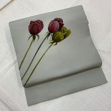 그레이 바탕에 장미 나고야 오비 145