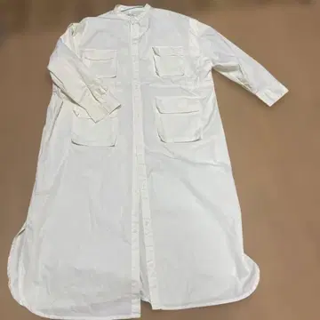 니코앤드 화이트 셔츠 원피스 겉옷 긴팔