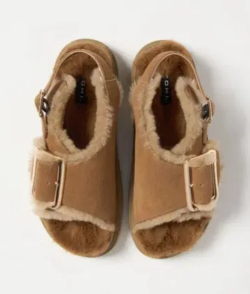 [ 새상품급 ] 모히 브라운 스웨이드 퍼 샌들 [ MOHI ]