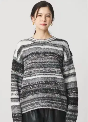 [ 새상품 ] BEAUTY&YOUTH 멀티 보더 니트 풀오버 컬러풀