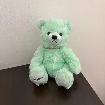 테디베어 민트 그린 봉제 인형