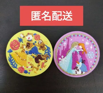 디즈니 자수 캔뱃지 겨울왕국 미녀와 야수 안나 벨