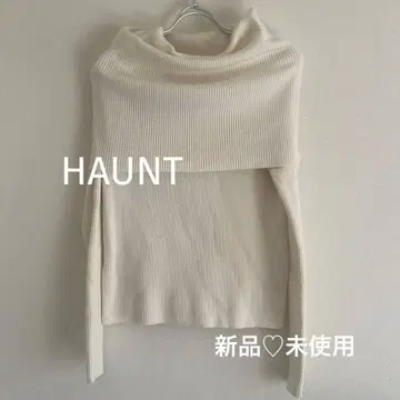 HAUNT 화이트 2way 오프숄더 니트 사이즈 38