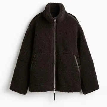 [ 미사용 새상품 ] H&M 루즈 테디 자켓 다크 브라운 XXS