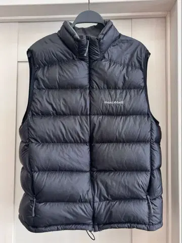 몽벨 블랙 다운 베스트 슬리브리스