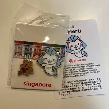 오사카 간사이 만박 싱가포르 핀 배지 마를리