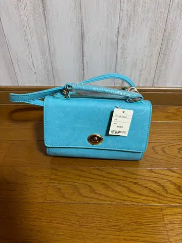 스카이블루 스웨이드풍 숄더백