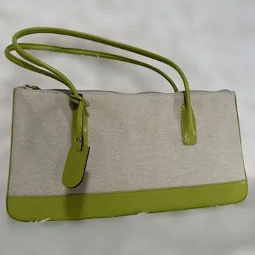 [ WAKO ] 와코 긴자 와코 캔버스 x 패턴트 레더 숄더 토트백