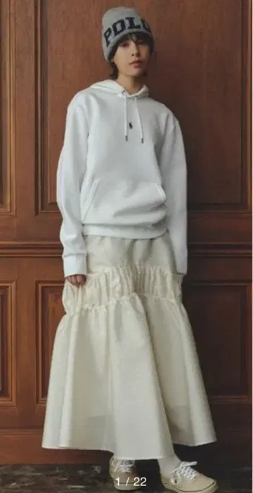 emmi 부풀린 자카드 플레어 스커트