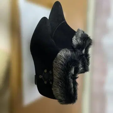 블랙 퍼 부츠 22.5cm, 마리끌레르