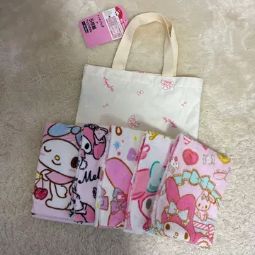 마이멜로디 토트백 + 타월 5개 세트