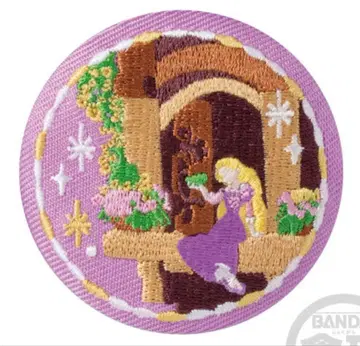 디즈니 캐릭터 자수 캔뱃지 비스킷 2 라푼젤 밤비 세트