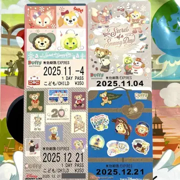 디즈니 리조트 라인 프리 티켓 닷피 4장 컬렉션용