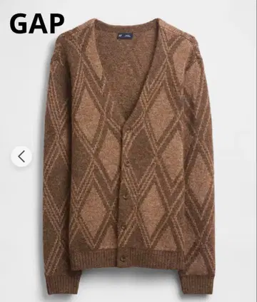 GAP 갭 브러쉬드 아가일 가디건 XL 사이즈