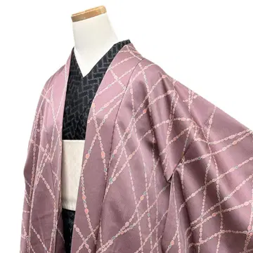 겉옷 변형 격자 추상 무늬 멋스러운 더스티 컬러 기모노 113b d ms