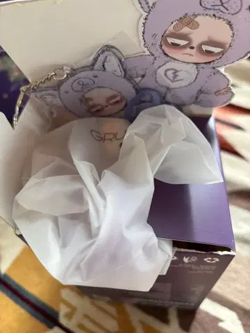 그랑피피 봉제 인형과 키링 세트 보라색