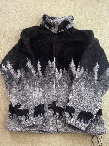 구제 의류 90s MAZMANIA 플리스 자켓 모스 프린트