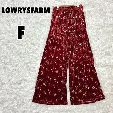 LOWRYSFARM 로리즈팜 벨로아 와이드 팬츠 꽃무늬