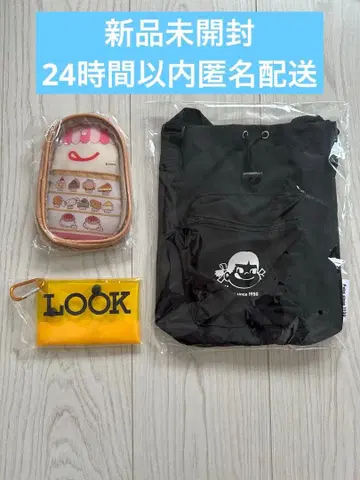 후지야 멀티 파우치 카라비너 포함 클리어 파우치 페코짱 복조리 숄더백