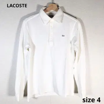 상태 좋음 LACOSTE 라코스테 피케 셔츠 긴팔 화이트 화이트 계열 4