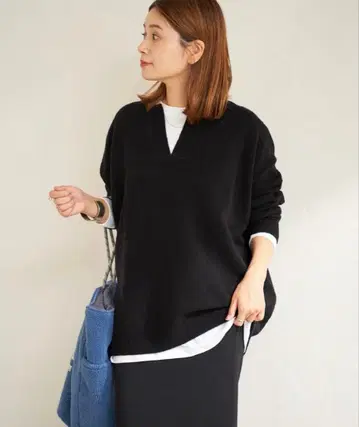 MUSIC 카프탄 풀오버 블랙