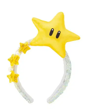 USJ 한정판 스타 스팽글 머리띠 닌텐도 월드 마리오