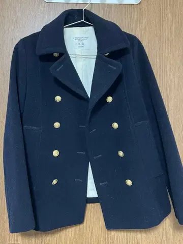 MACPHEE 울 피코트 36-38 네이비